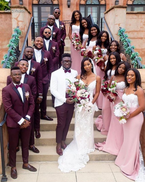 a picture of newly married people